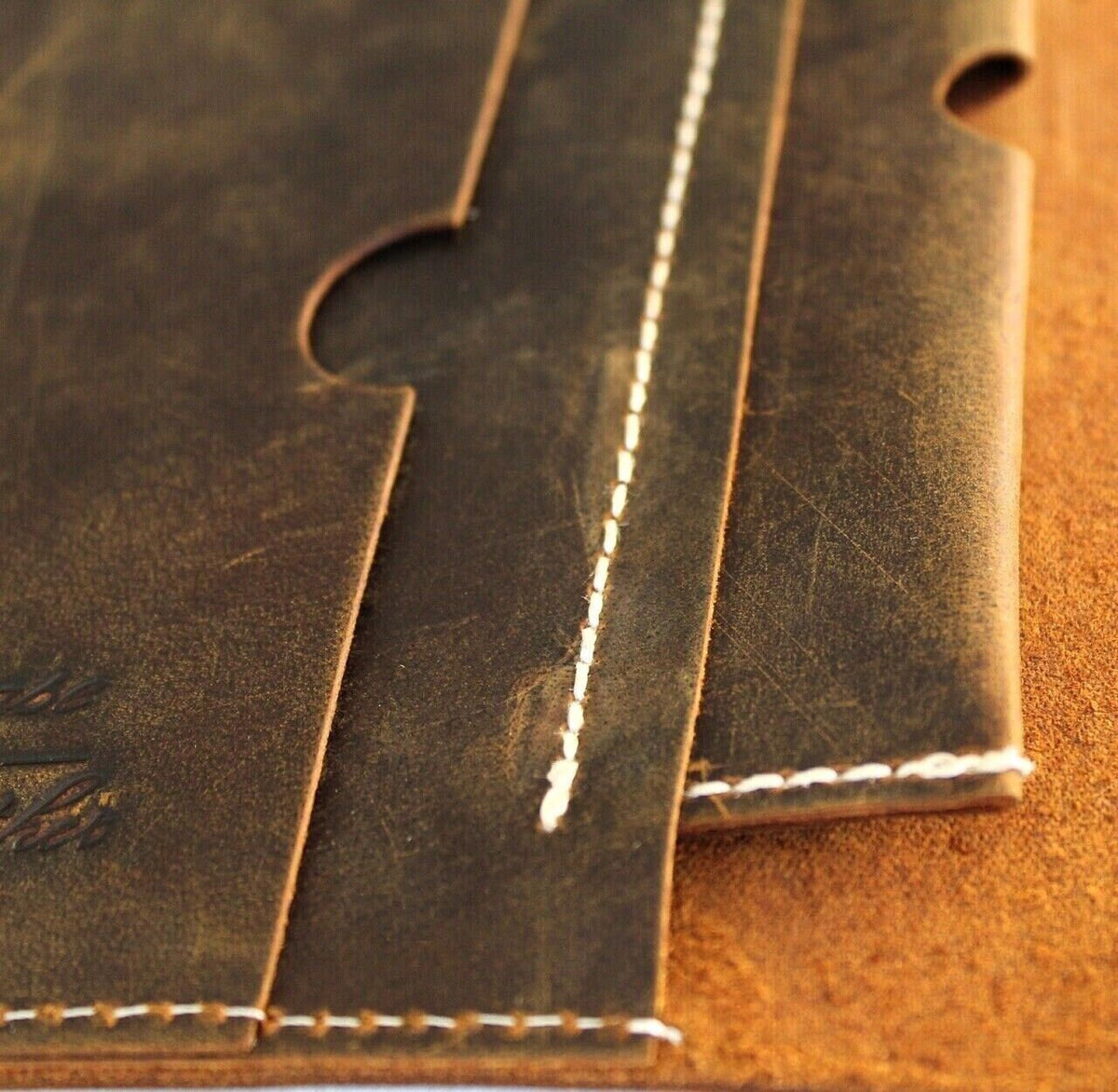 Vintage Leather iPad Mini Case: Dog Paw Magnetic Wallet