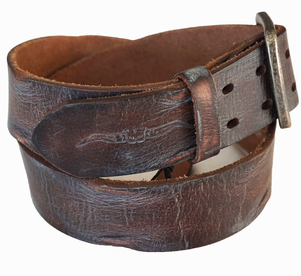 Genuine Casual Waistband vintage Leather Waist handmade belt Ston Buckle 60S 70S