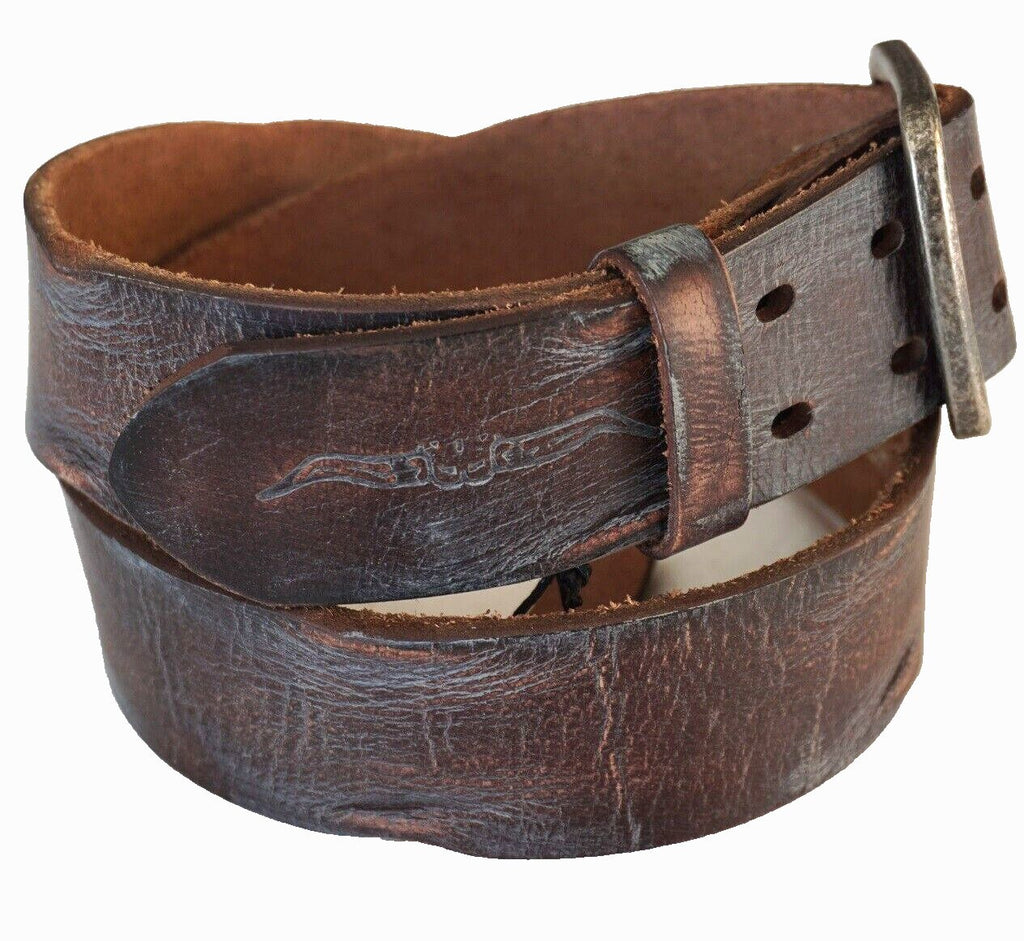 Genuine Casual Waistband vintage Leather Waist handmade belt Ston Buckle 60S 70S