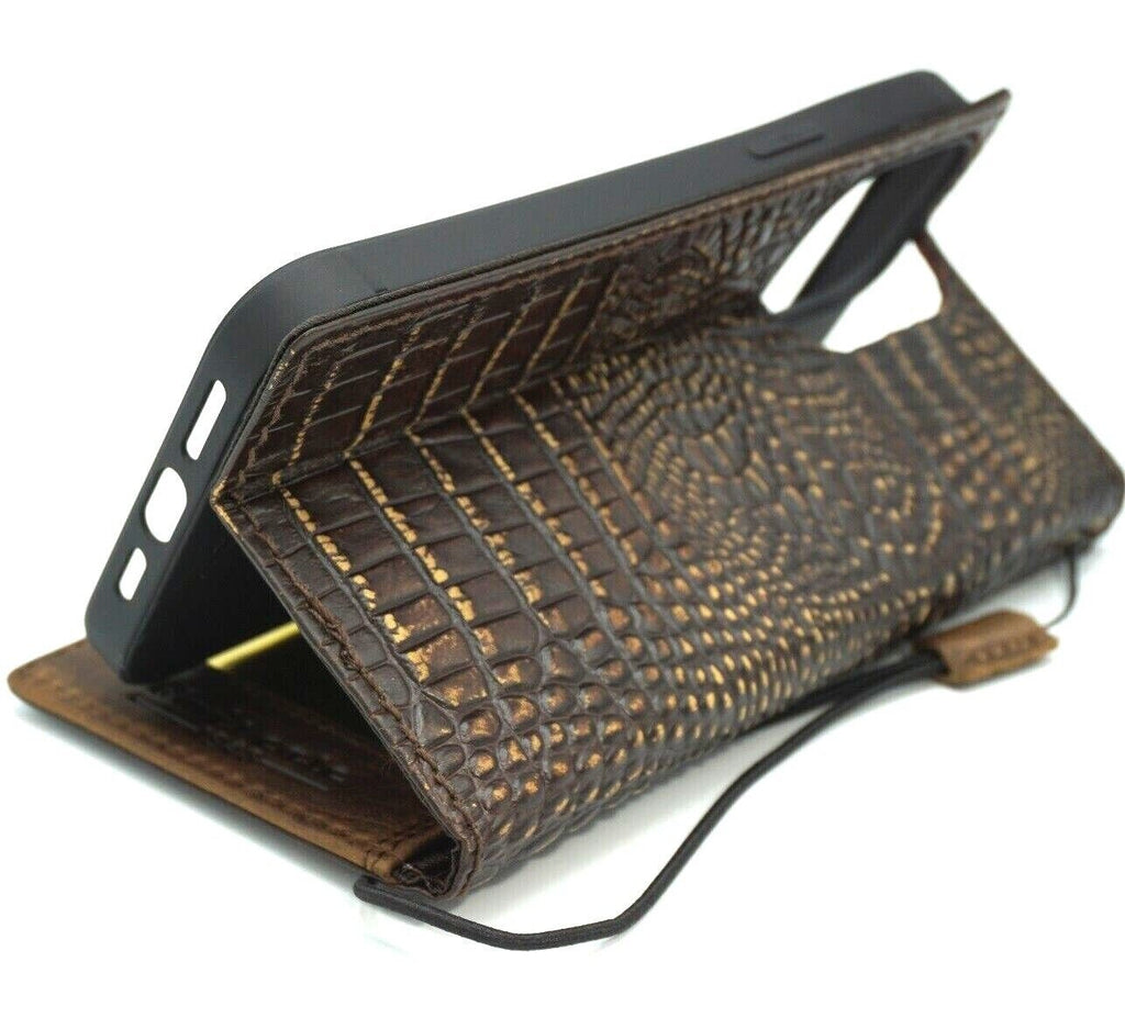 Handmade Leather Wallet Phone Case: Samsung Galaxy, Card Slots