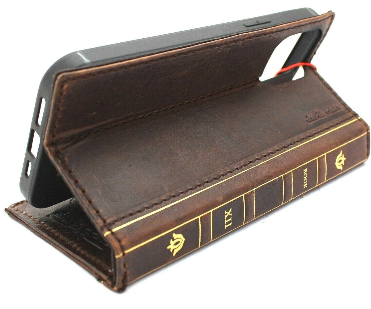 Handmade Leather Book Wallet Case for Vivo X Fold 3 Pro