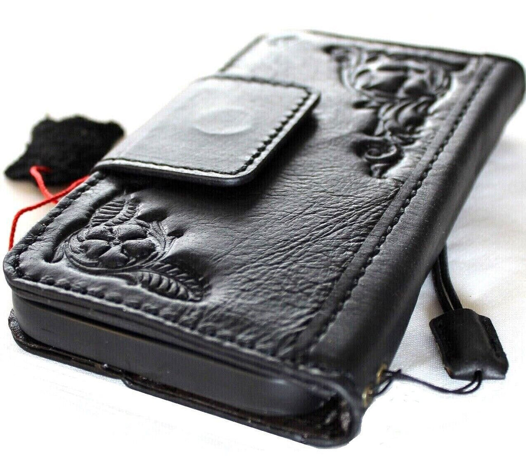 Vintage Leather iPhone Wallet Case: ID Window, Card Slots