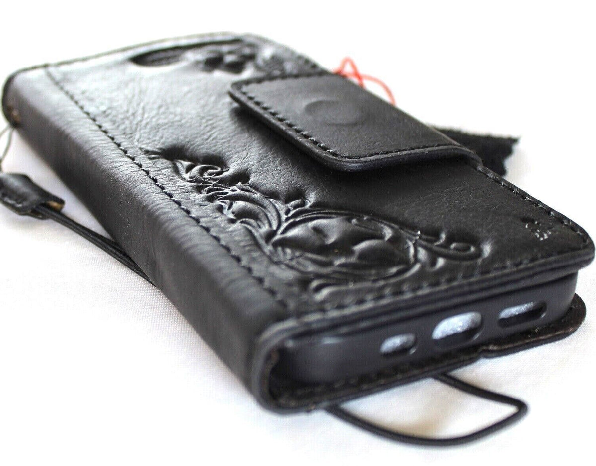 Vintage Leather iPhone Wallet Case: ID Window, Card Slots