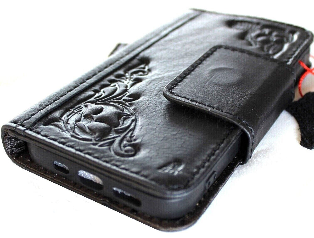 Vintage Leather iPhone Wallet Case: ID Window, Card Slots