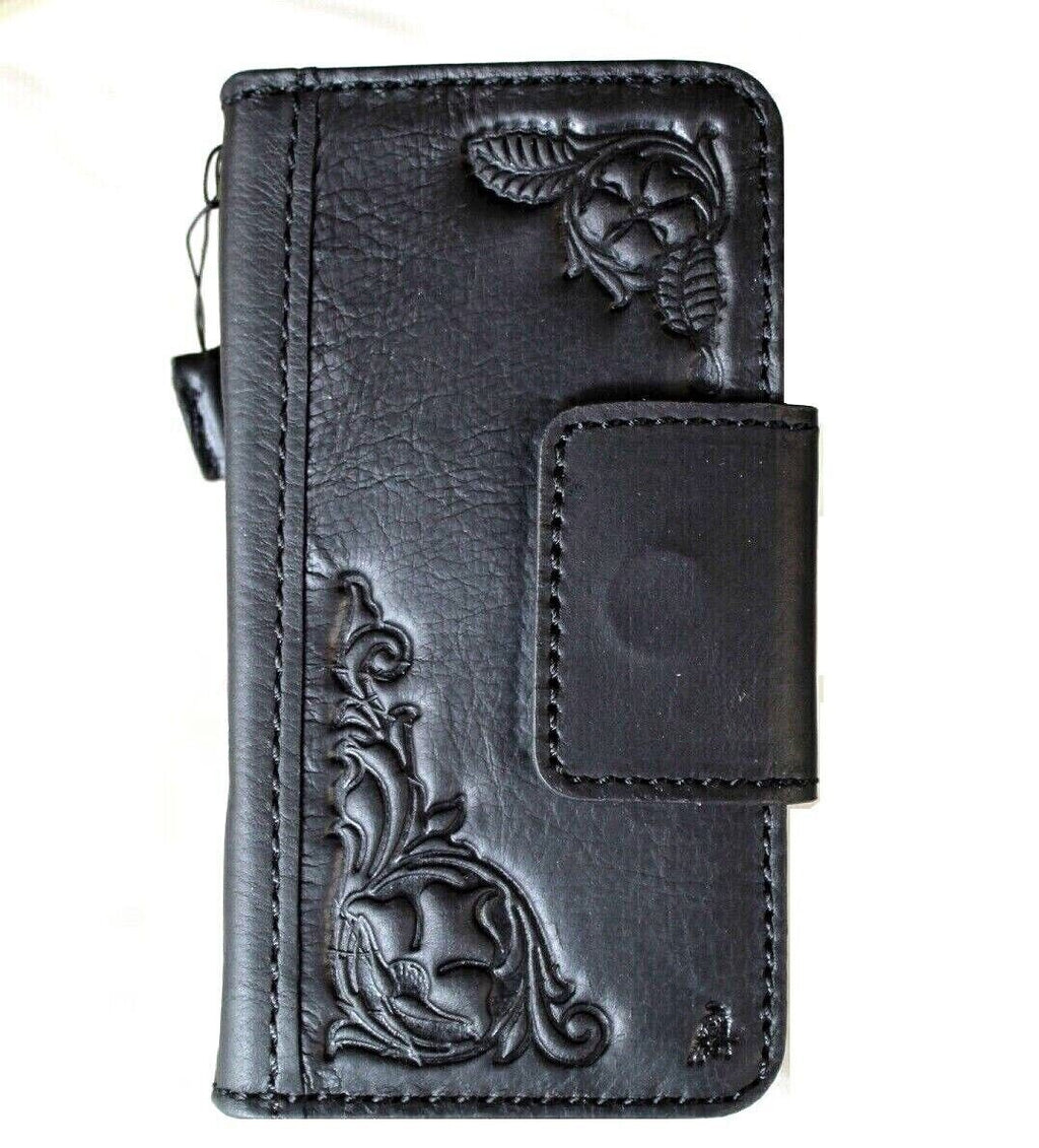 Vintage Leather iPhone Wallet Case: ID Window, Card Slots
