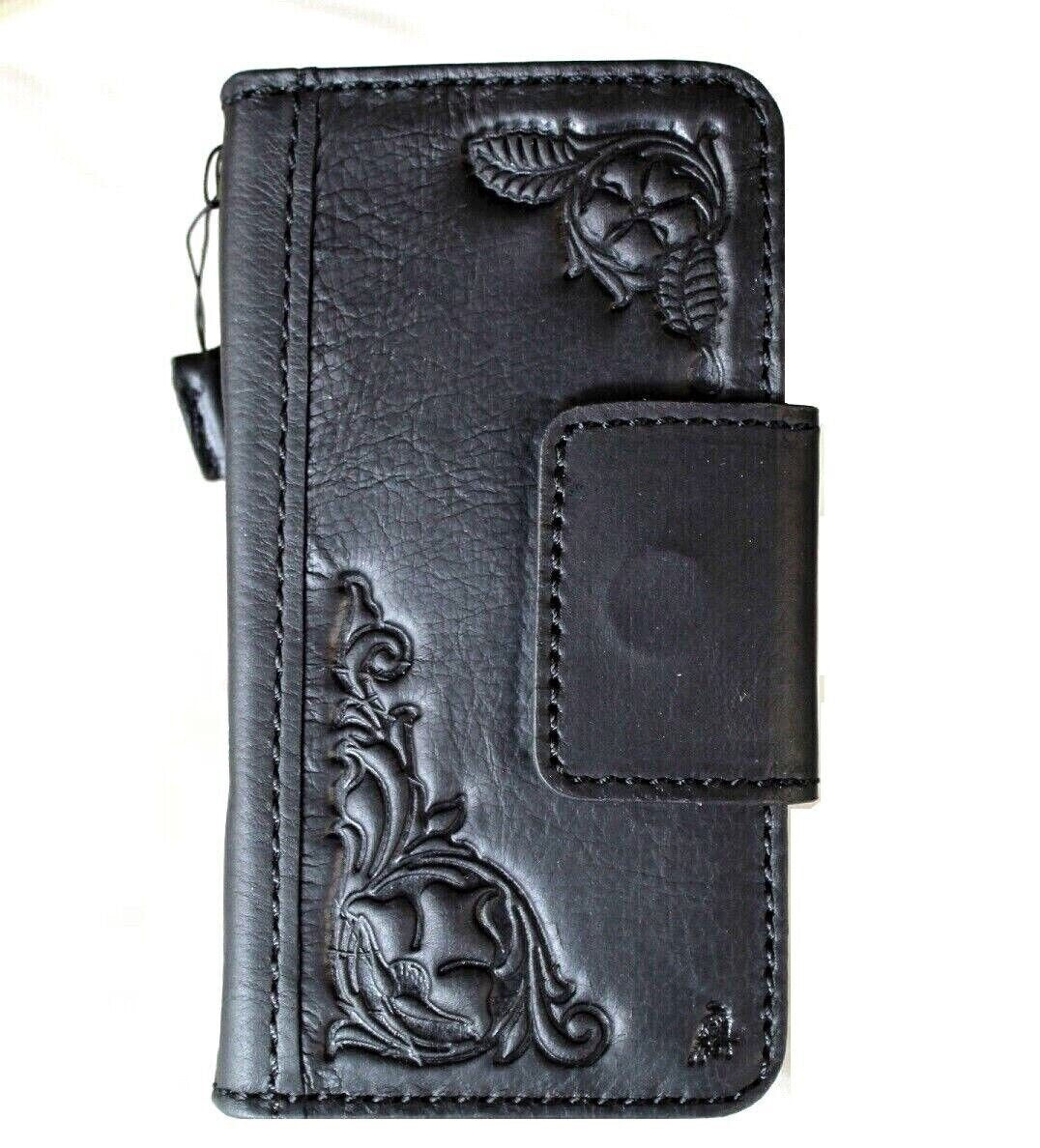 Vintage Leather iPhone Wallet Case: ID Window, Card Slots