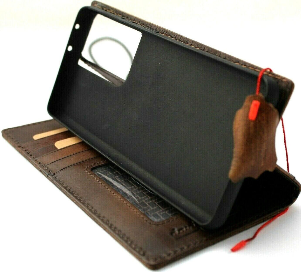 Handmade Leather Wallet Case: Samsung Galaxy, Bear Paw Design