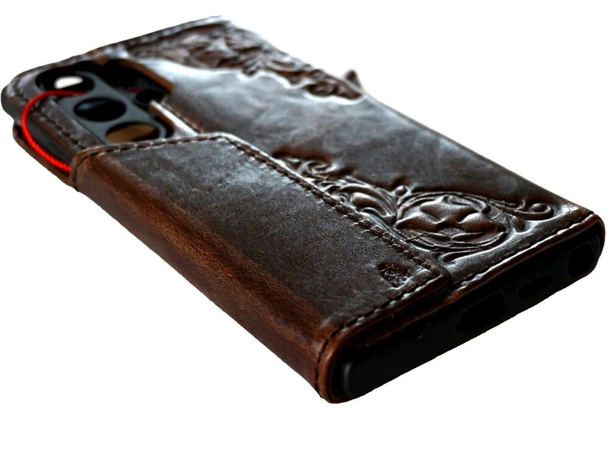Vintage Style Leather iPhone Wallet Case with ID Window