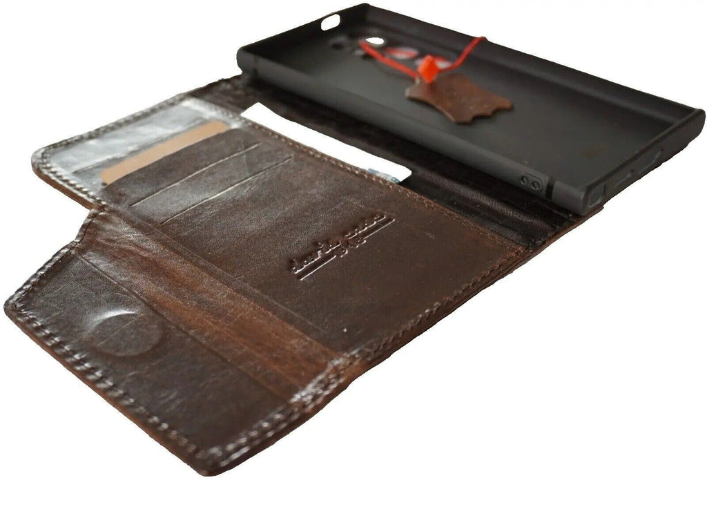 Handmade Leather Galaxy Phone Case: Horse Stamping, Wallet Card Slots