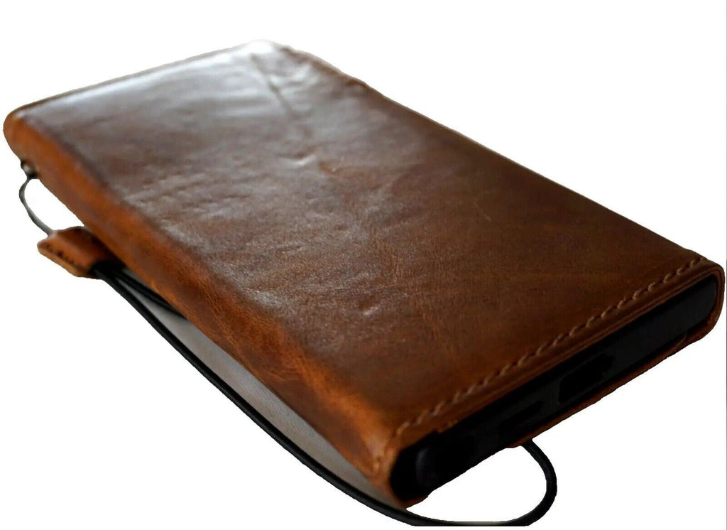 Vintage Style Leather iPhone Wallet Case with ID Window
