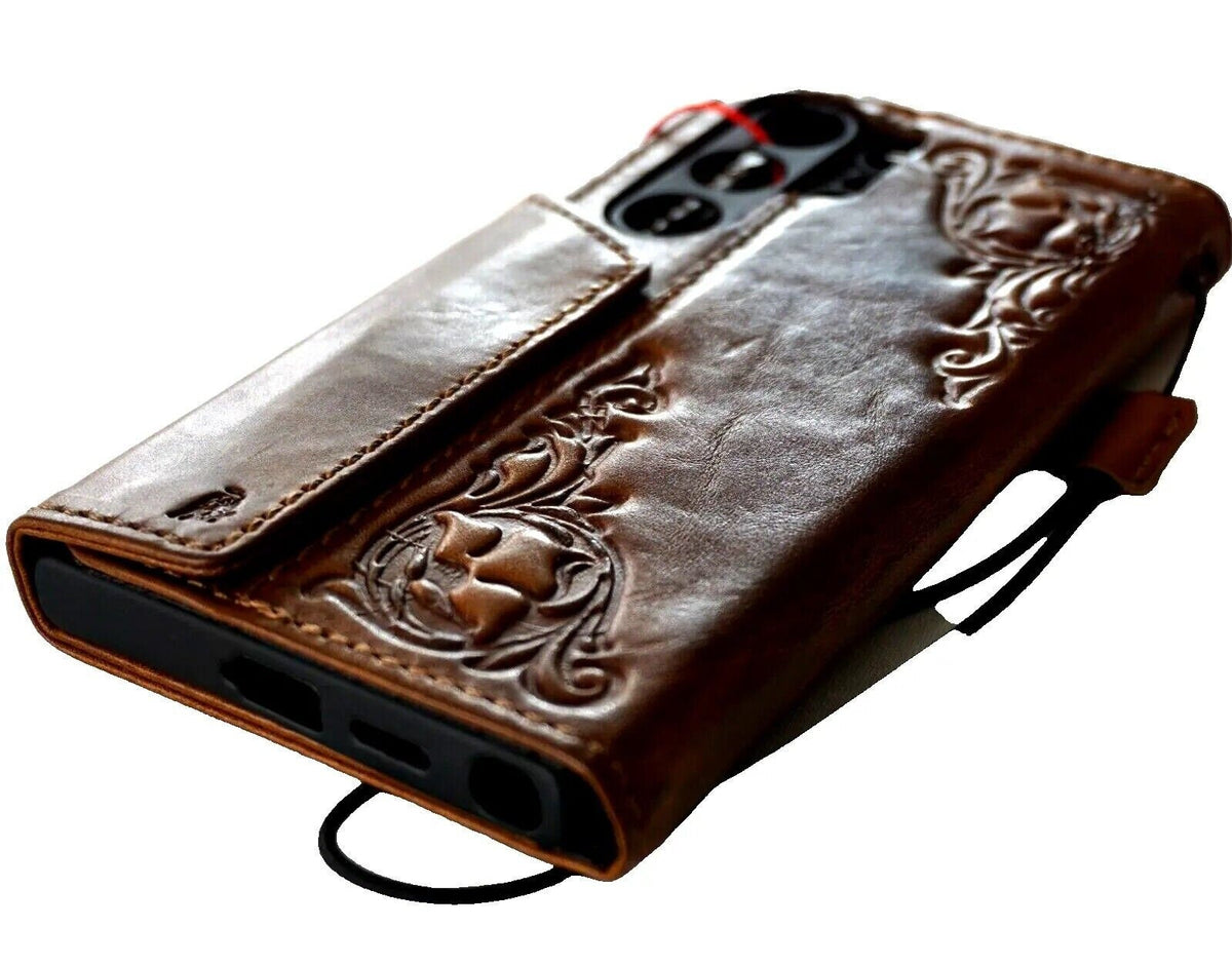 Vintage Style Leather iPhone Wallet Case with ID Window