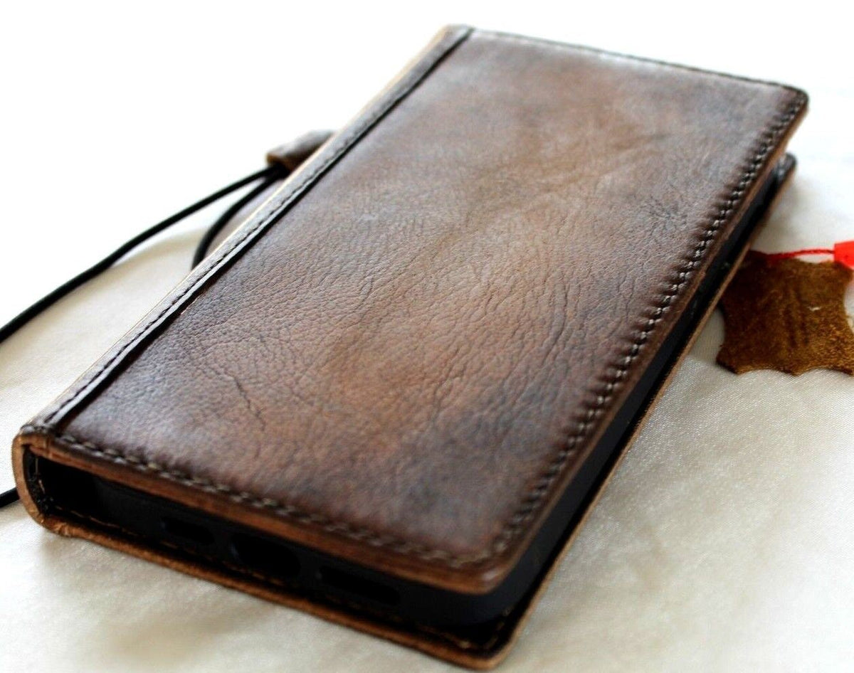 Vintage Book Style Leather iPhone Wallet Case