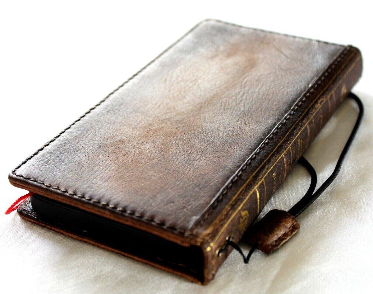 Vintage Book Style Leather iPhone Wallet Case