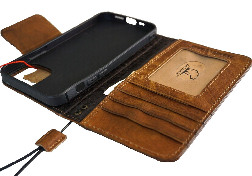 Handmade Leather OnePlus 9/9Pro Wallet Case: Paw Print Book Cover