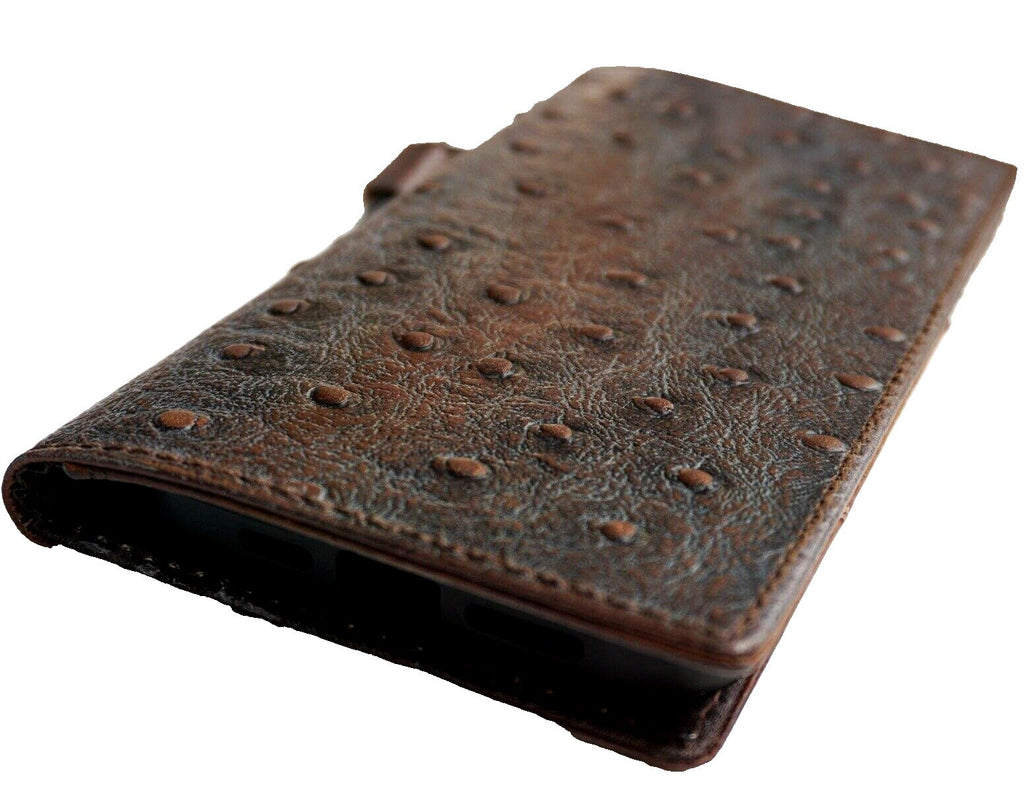 Handmade Leather Wallet Case for Google Pixel: Vintage Book Cover