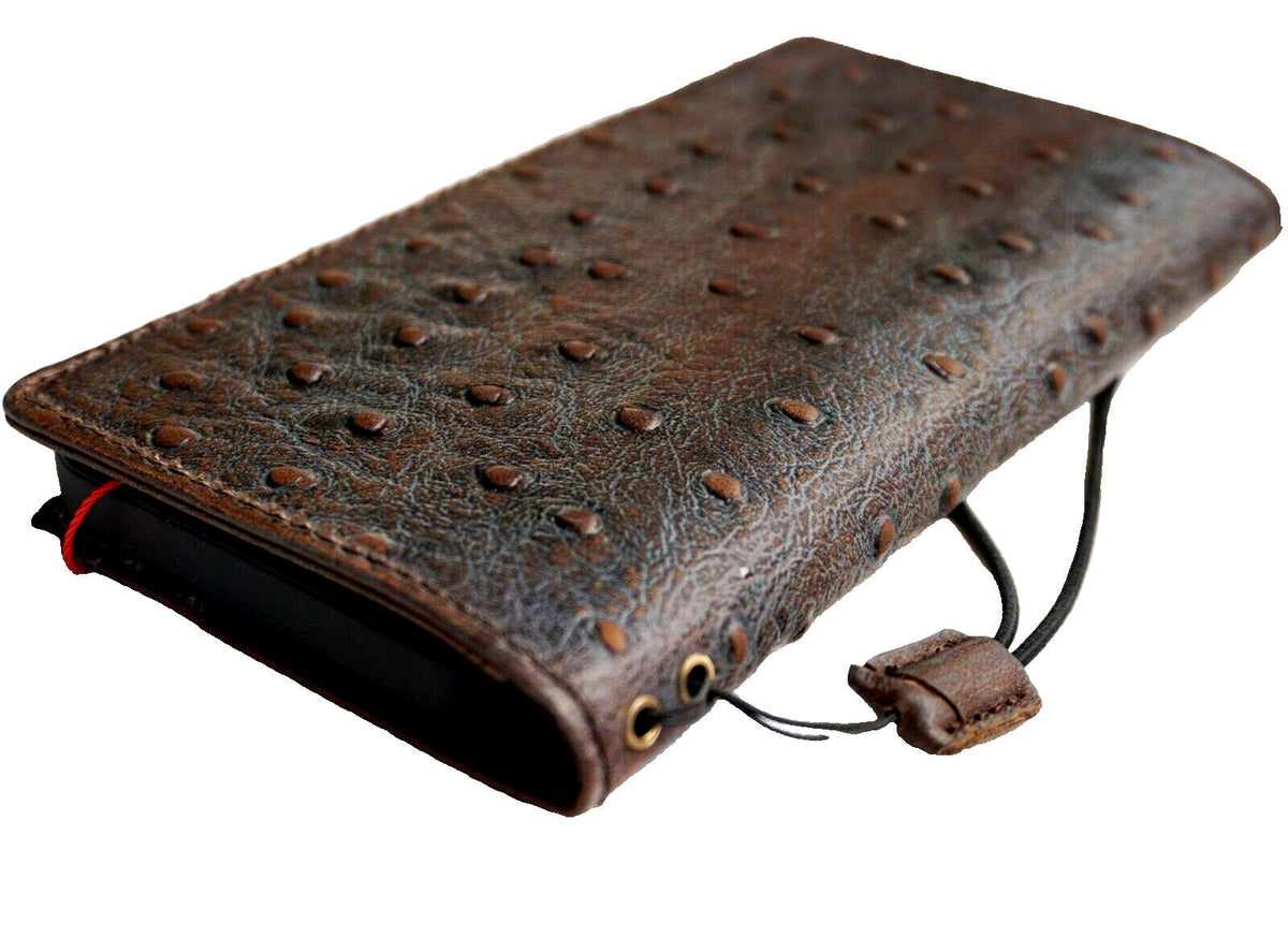 Handmade Leather Wallet Case for Google Pixel: Vintage Book Cover
