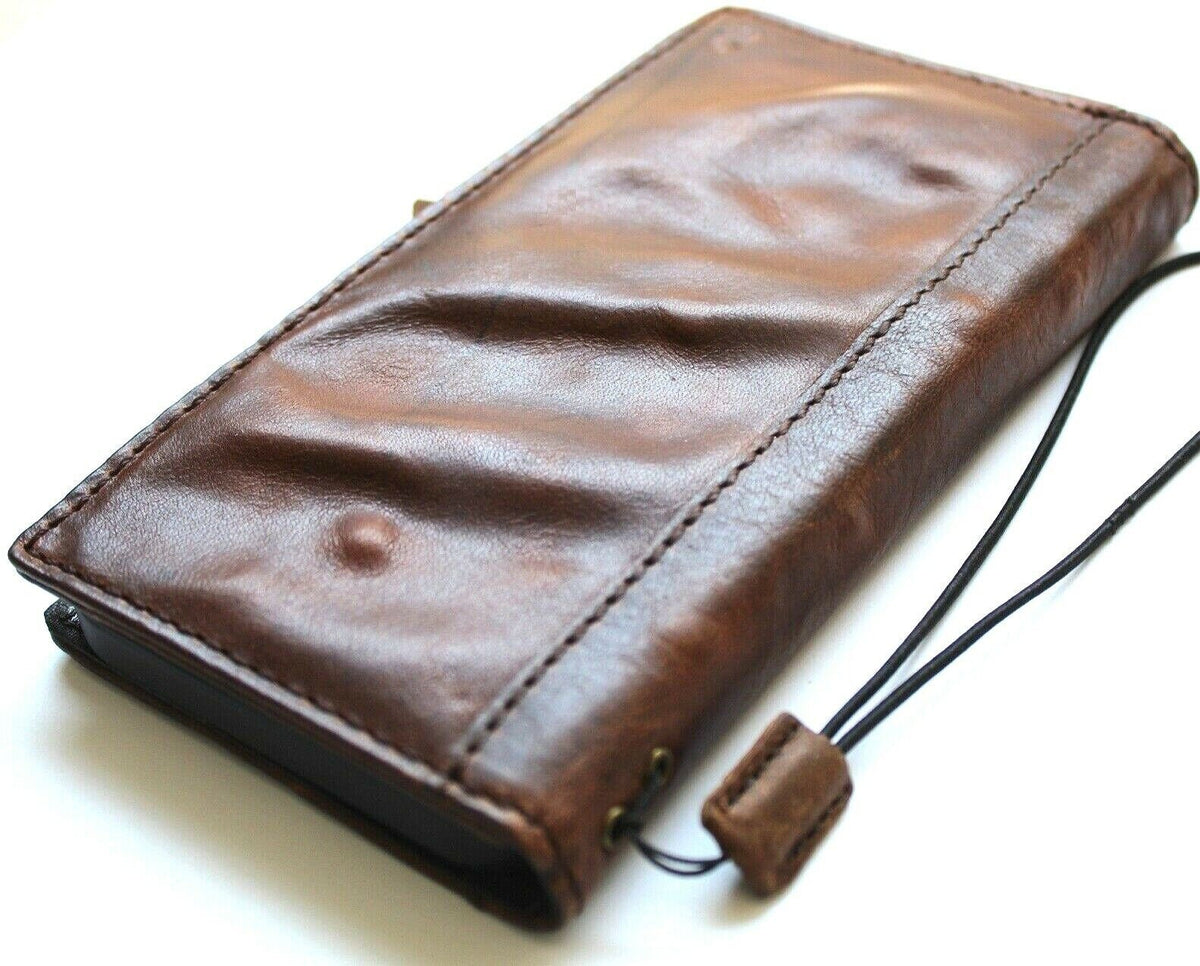 Handmade Leather Wallet Case for Google Pixel: Vintage Book Cover