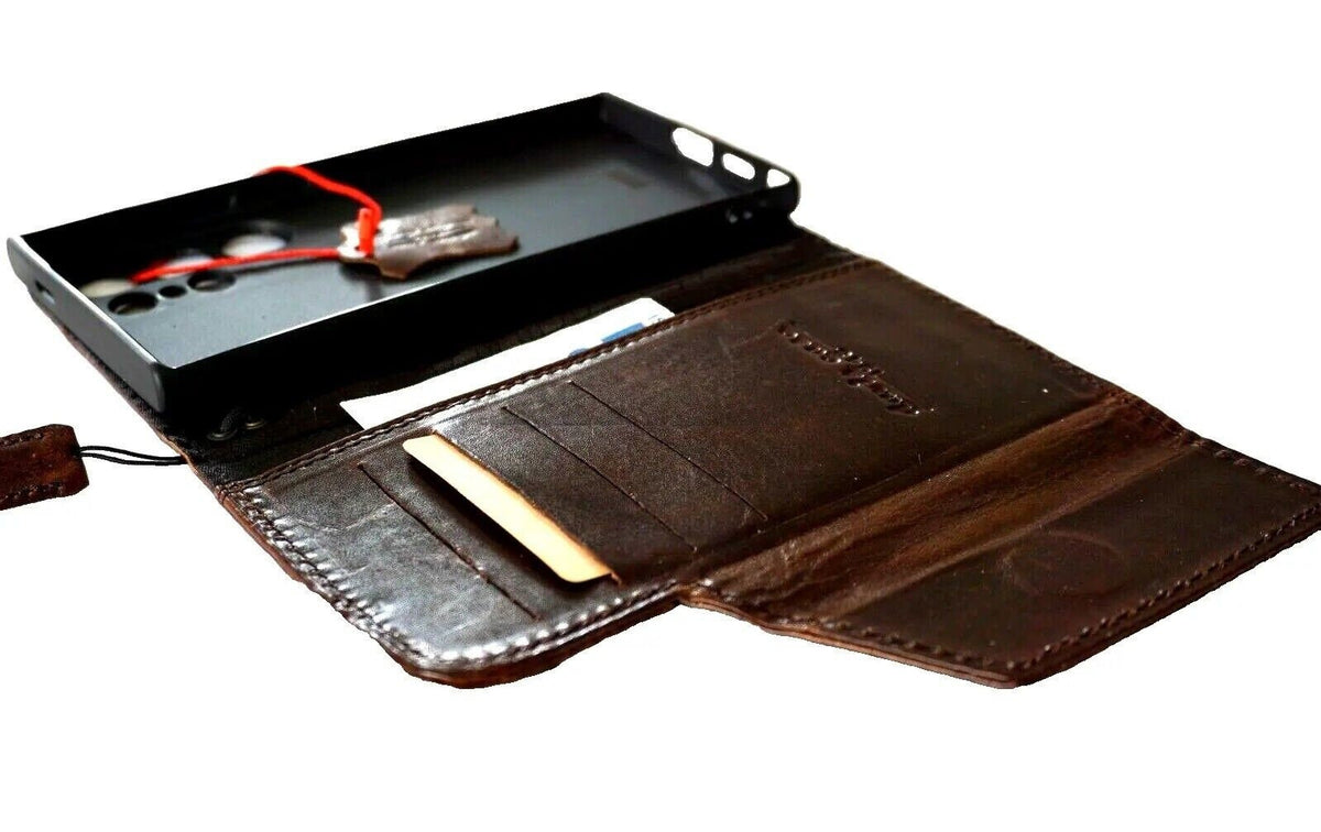 Handmade Leather Wallet Phone Case: Galaxy S21 S22 S23 S24, Note 10 20, A53