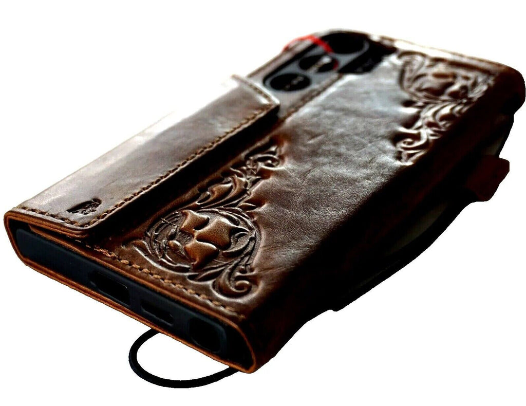 Vintage Style Leather iPhone Wallet Case with ID Window