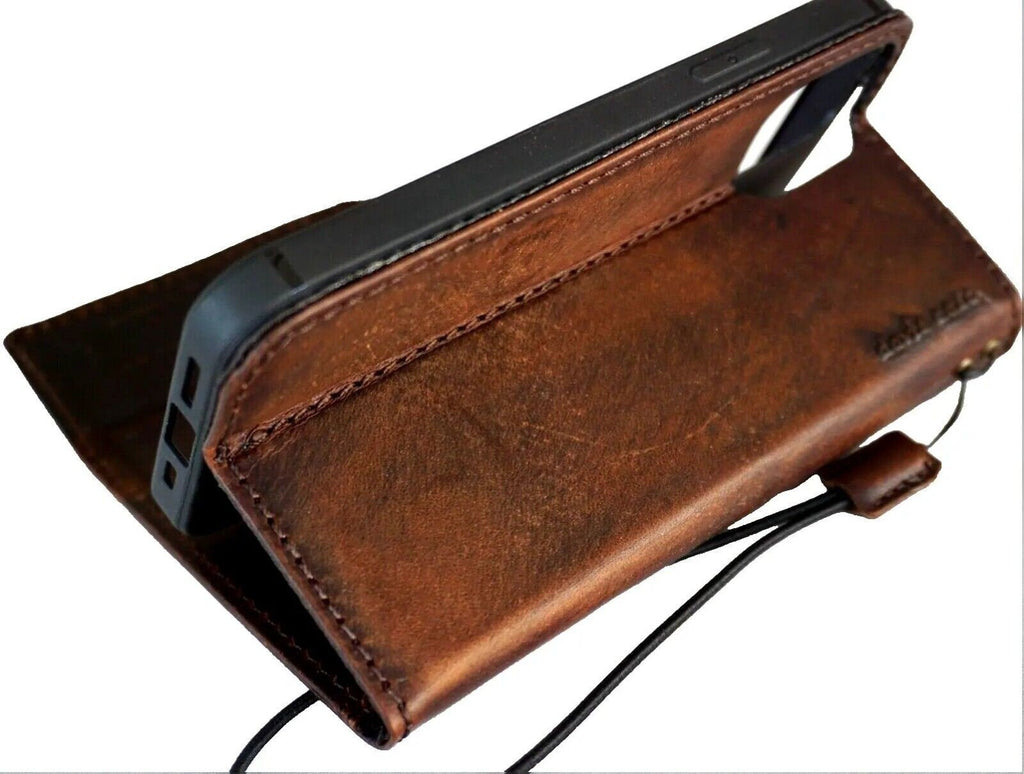 Handmade Leather Galaxy Phone Case: Tree Of Life Wallet Book