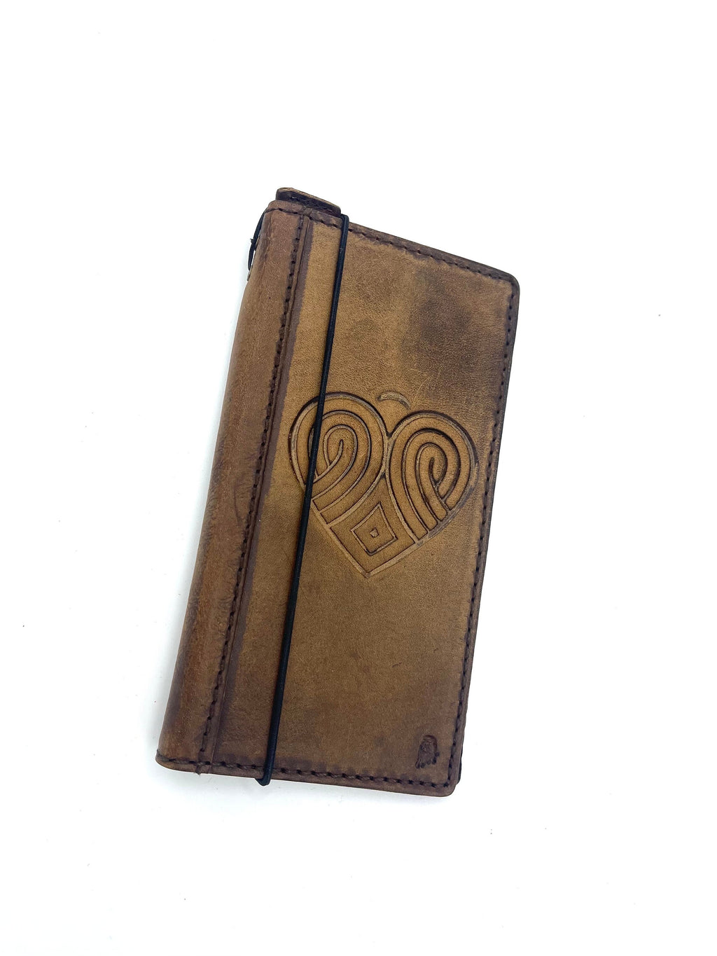 Vintage Leather Wallet Case for Google Pixel with Heart Design