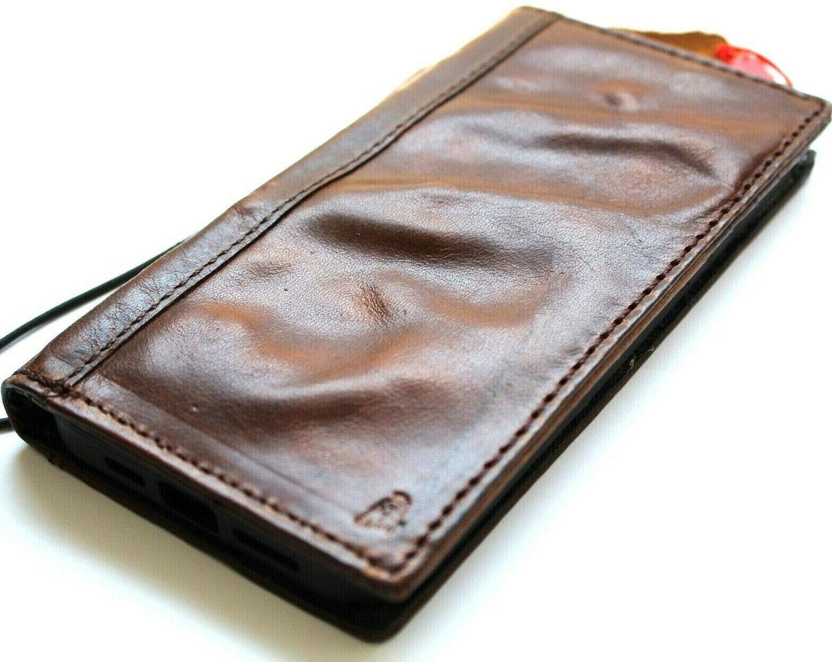 Handmade Leather Wallet Case for Google Pixel: Vintage Book Cover
