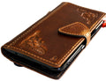 Handmade Leather Wallet Phone Case: Jesus Cross Design
