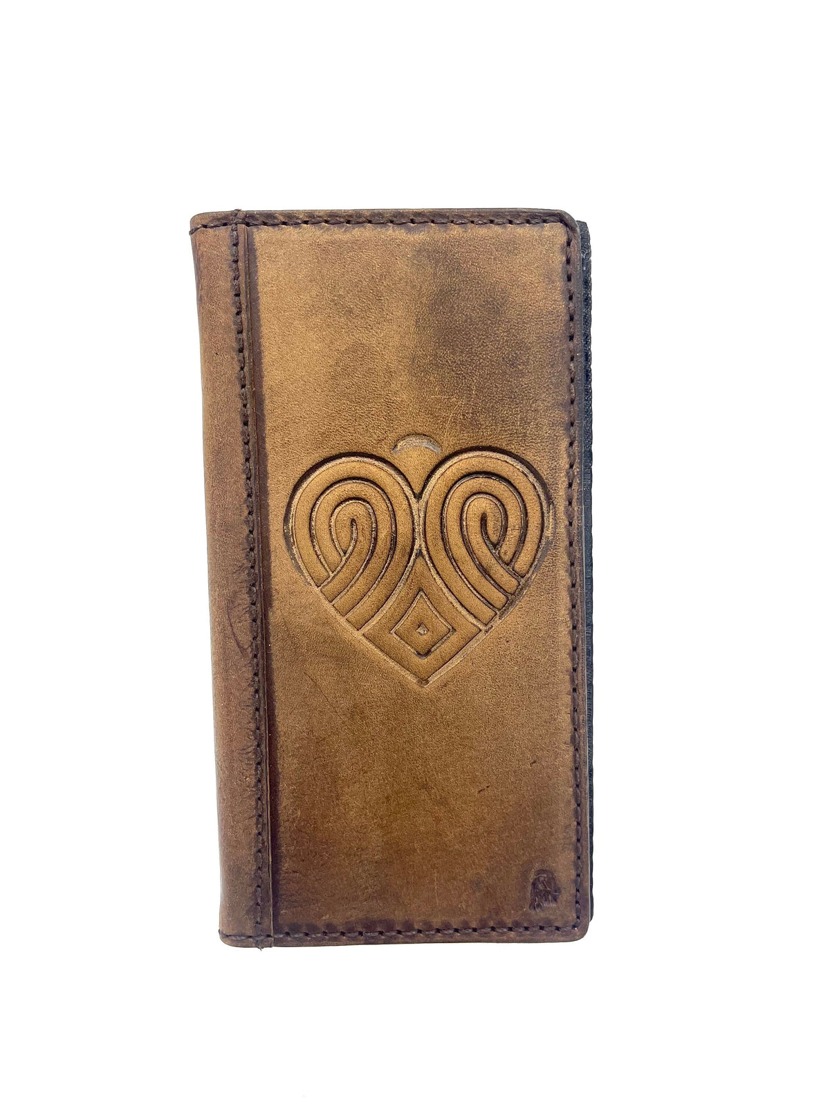 Vintage Leather Wallet Case for Google Pixel with Heart Design