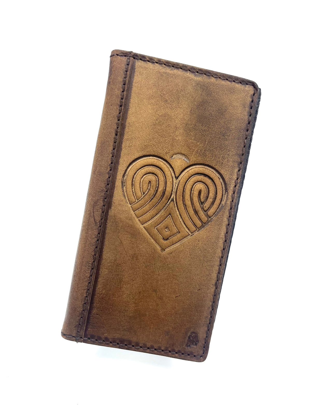 Vintage Leather Wallet Case for Google Pixel with Heart Design