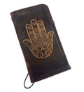Handmade Leather Wallet Case: Google Pixel 6/6a/7/8 PRO, Vintage Art