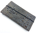 Genuine Leather Google Pixel Wallet Case: Vintage Crocodile Design