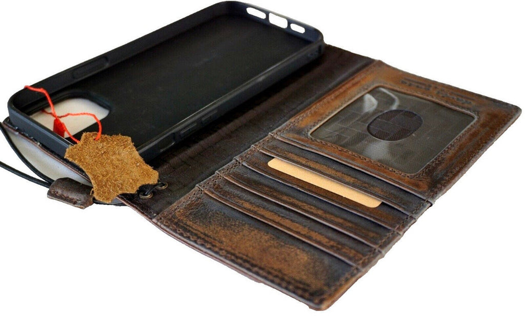 Genuine Leather fo OnePlus Open Case Wallet Handmade Wireless Luxury oiled Ar