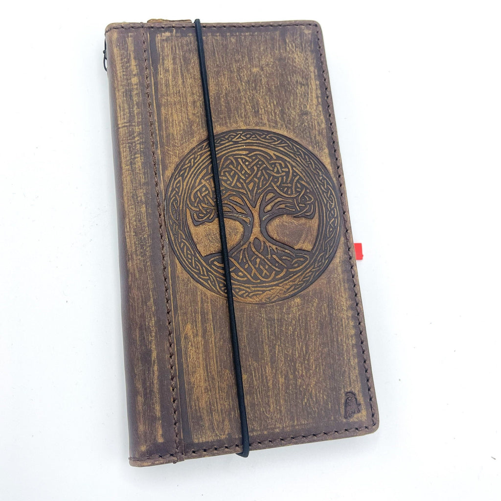 Embossed Tree of Life Leather Galaxy Wallet Case