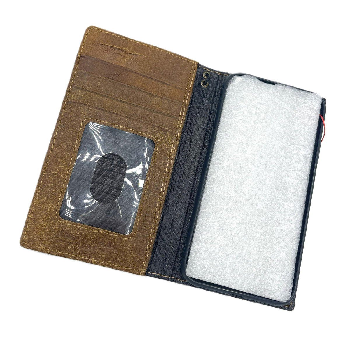 Vintage Leather Wallet Case for Google Pixel: Embossed Card Slots