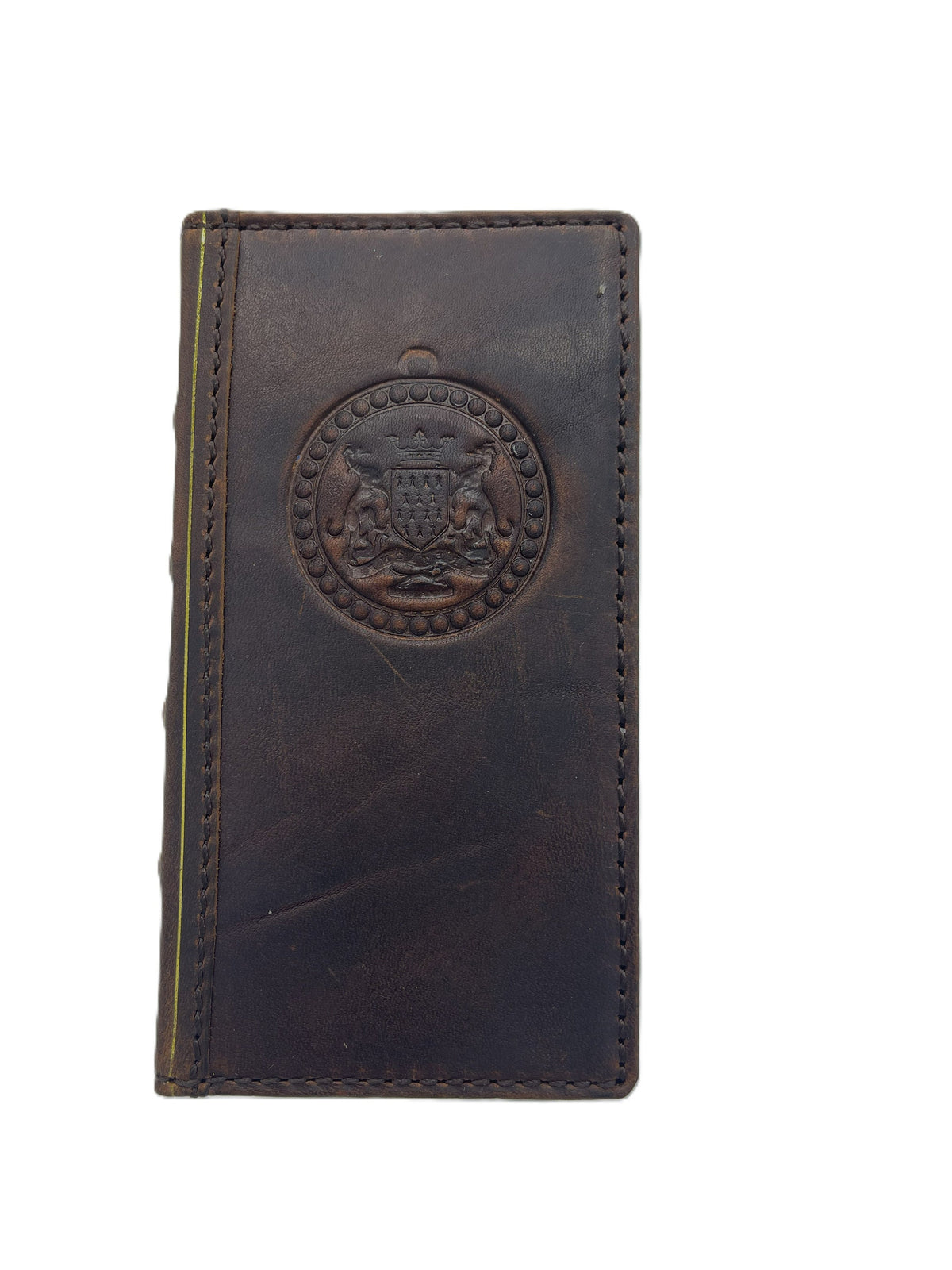 Vintage Leather Wallet Case for Google Pixel: Stamped Art Cover