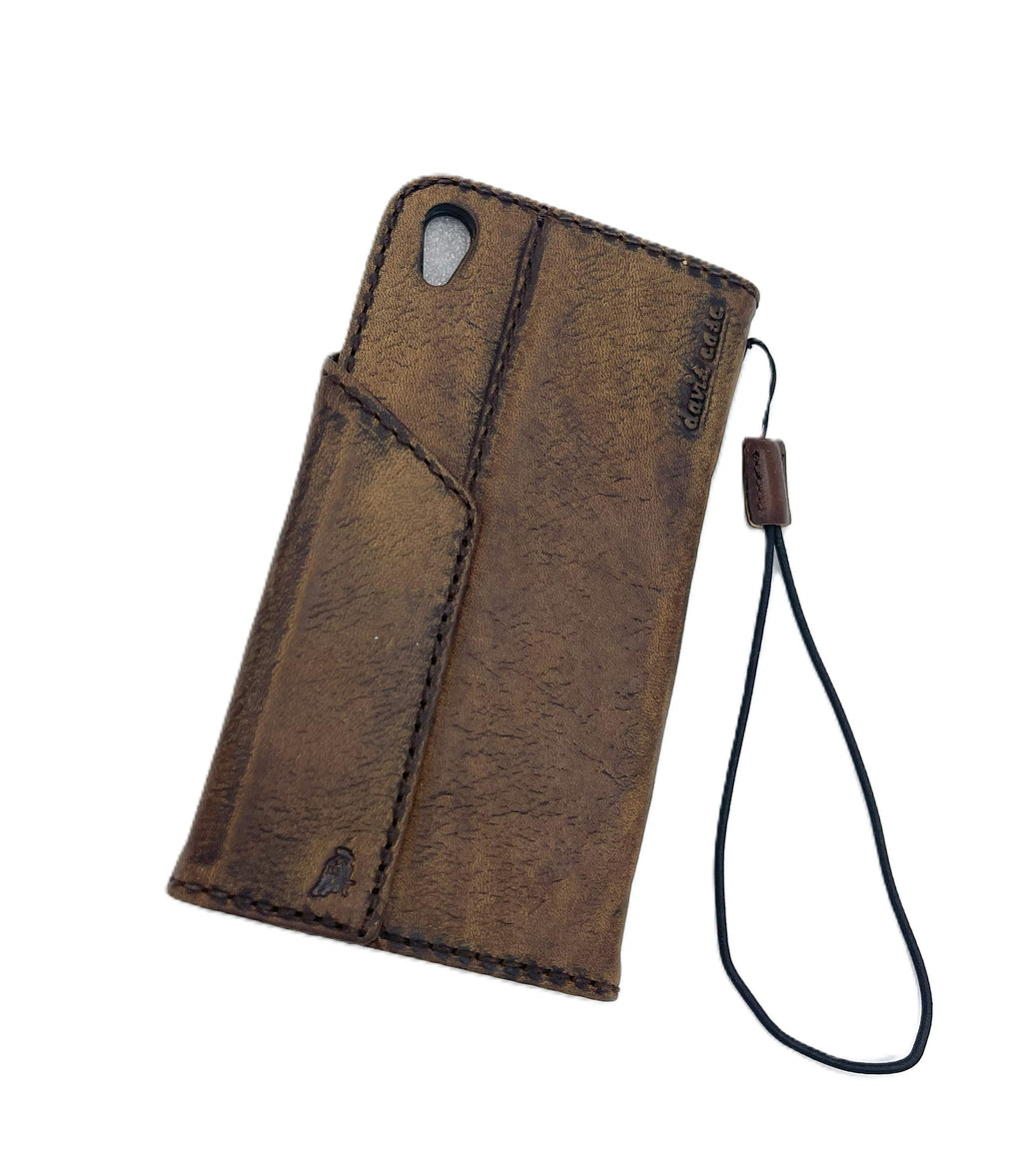 Handmade Leather Galaxy Phone Case: Wallet Cover with Card Slots