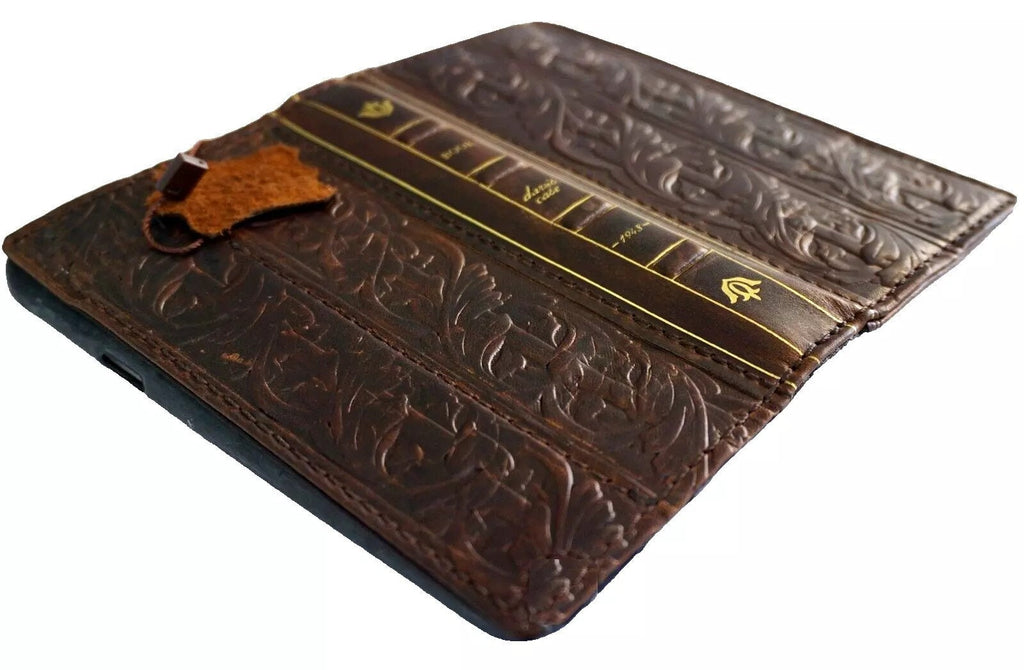 Handmade Oiled Leather Wallet Case for Oppo Find N3 Reno 12 Pro