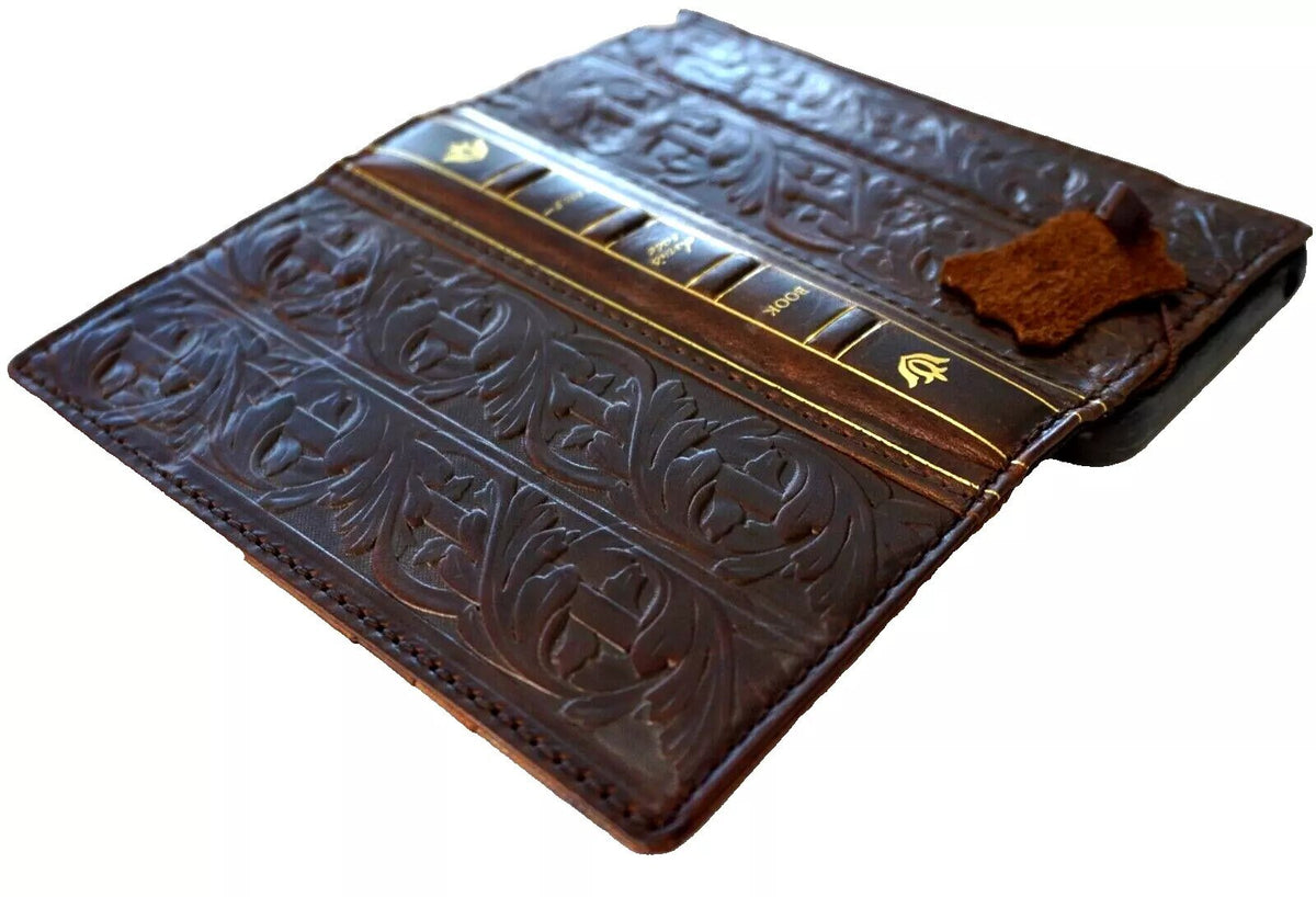 Handmade Oiled Leather Wallet Case for Oppo Find N3 Reno 12 Pro