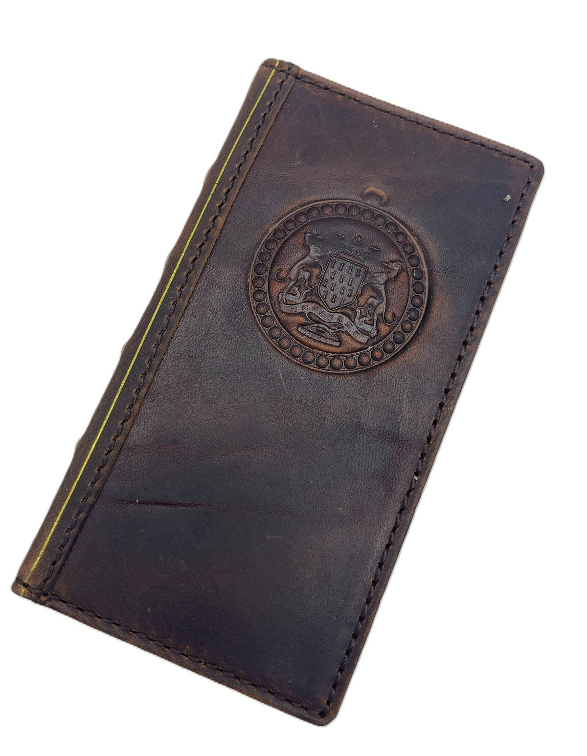 Vintage Leather Wallet Case for Google Pixel: Stamped Art Cover