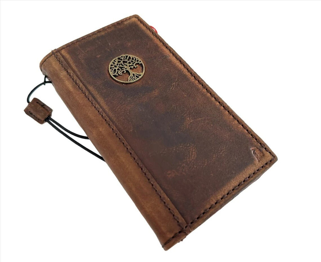 Tree Of Life Leather iPhone Wallet Case: Vintage Book Style Cover