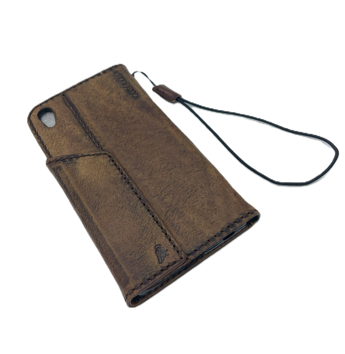 Handmade Leather Galaxy Phone Case: Wallet Cover with Card Slots