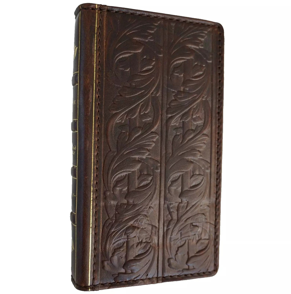 Vintage Style Leather iPhone Wallet Case: Book Cover with Card Slots