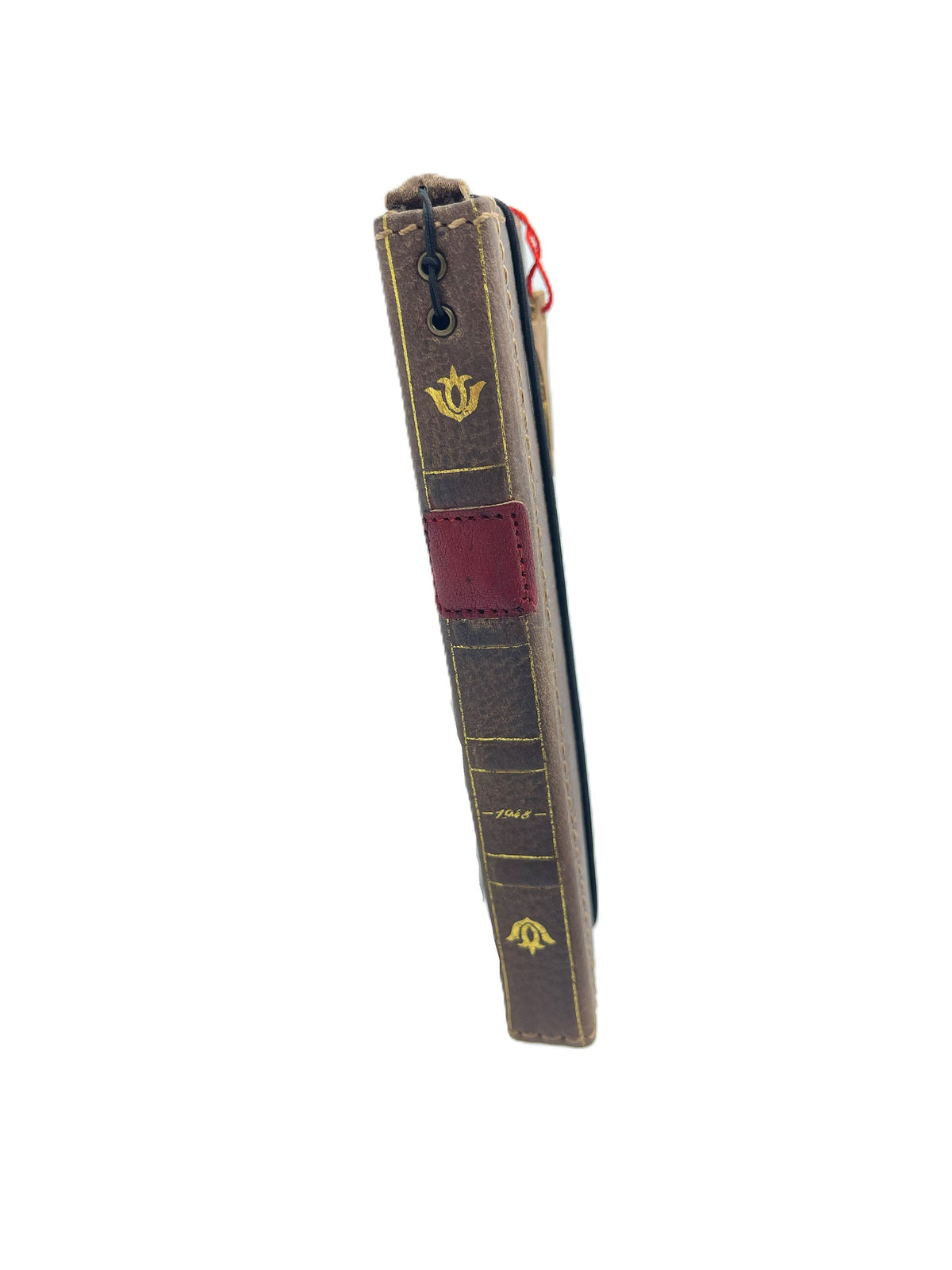 Handmade Leather Galaxy Z Fold Wallet Case: Bible Style, Card Holder
