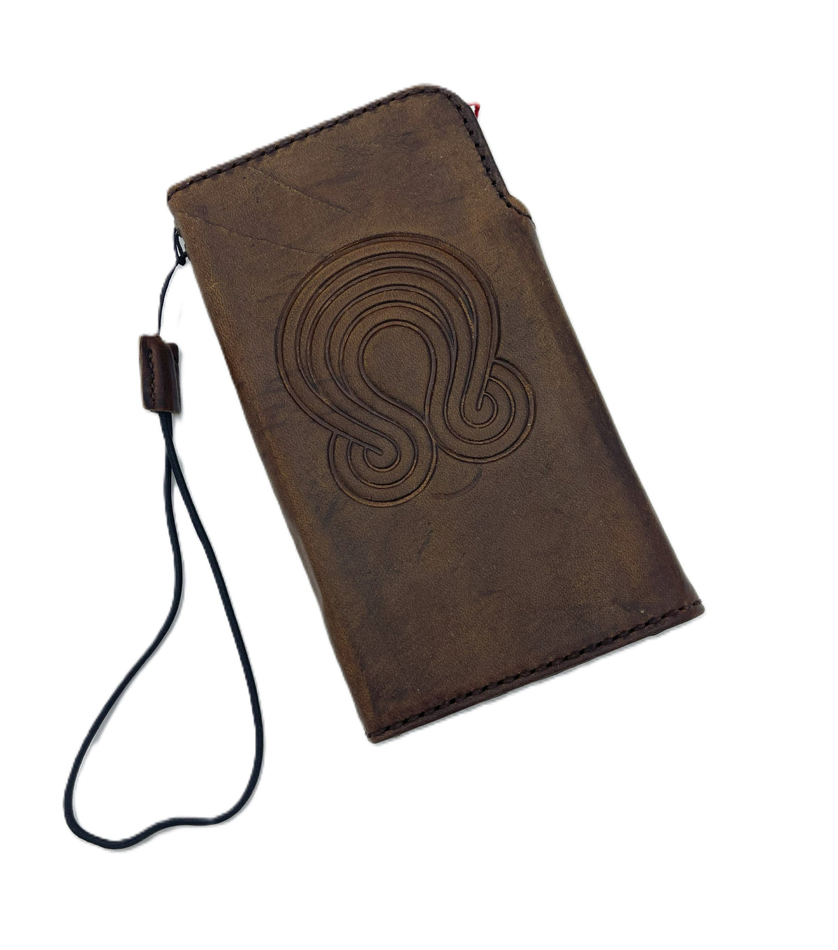 Handmade Leather Wallet Case for Google Pixel: Vintage Art Stamping