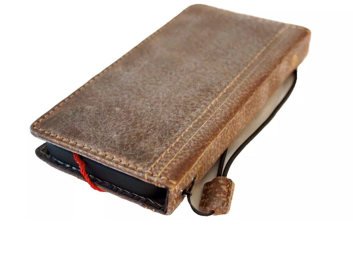 Handmade Leather Book Wallet Case for Google Pixel