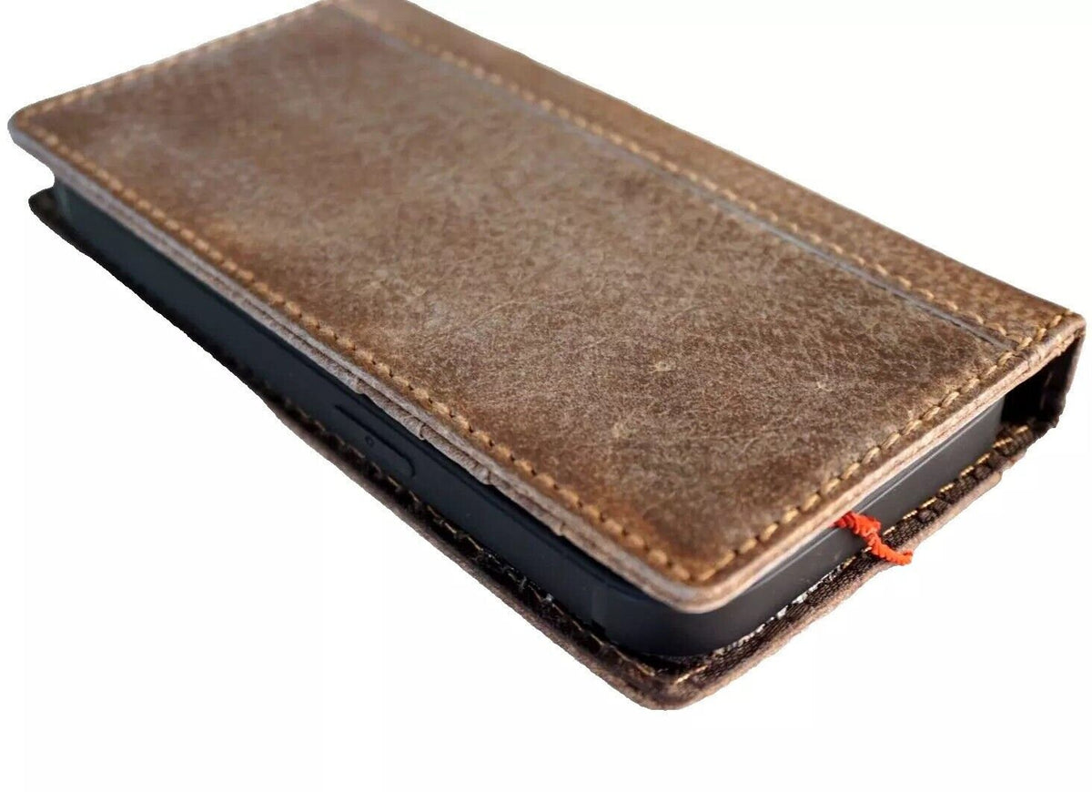 Handmade Leather Book Wallet Case for Google Pixel