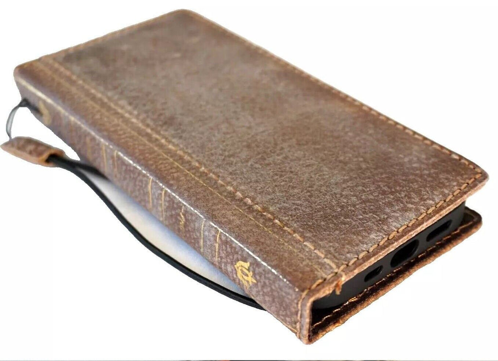 Vintage Book Style Leather iPhone Wallet Case