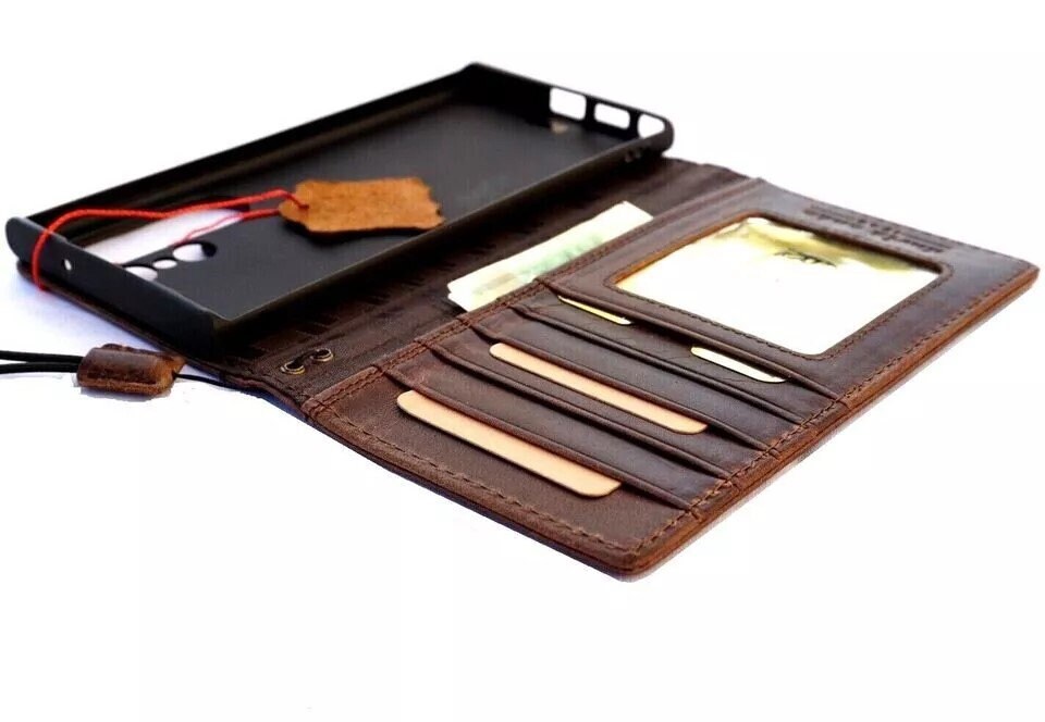 Handmade Vintage Leather iPhone Wallet Case: Jesus Cross Art Design