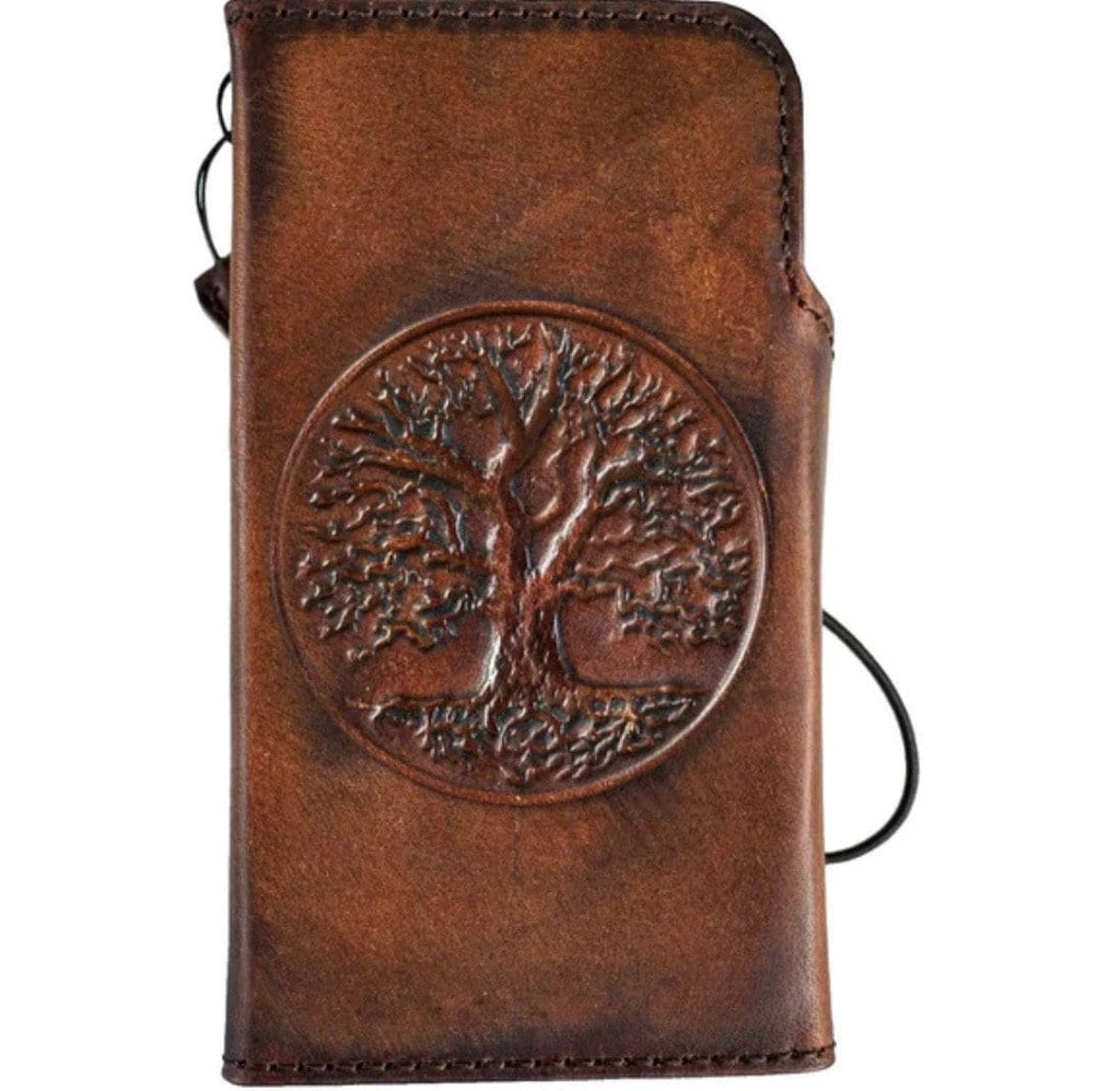 Handmade Leather Wallet Case for Google Pixel: Vintage Book Cover