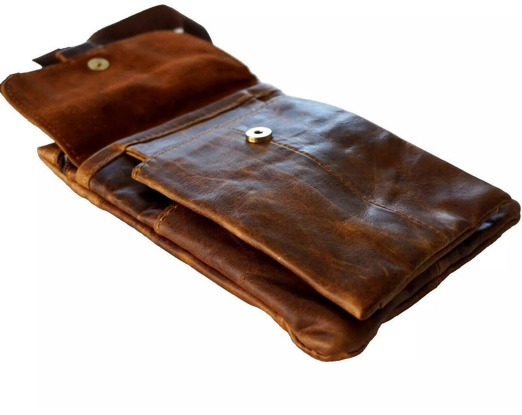 Handmade Leather Crossbody Bag: Vintage Phone Satchel